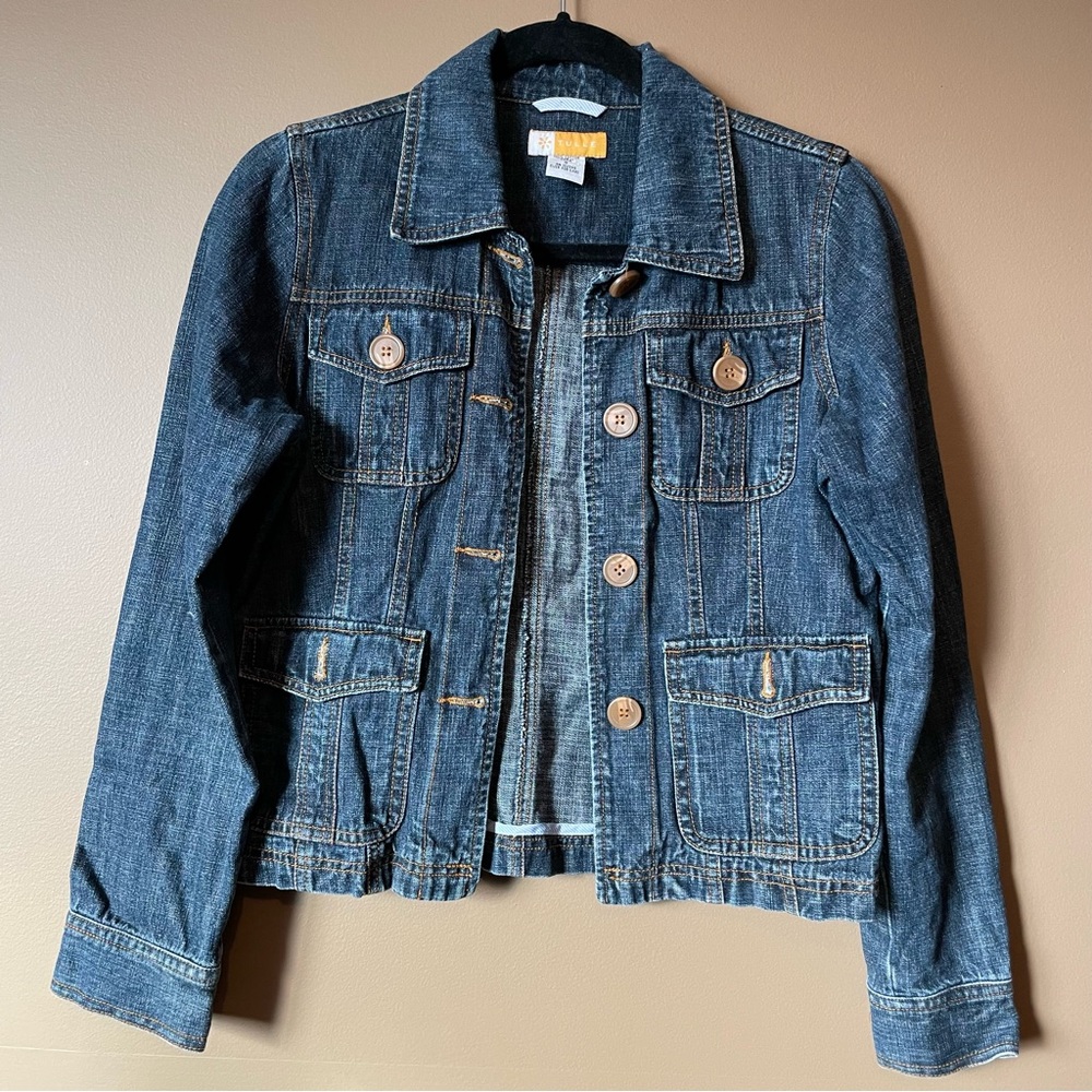 Tulle Denim Jean Jacket Size Small